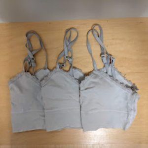 3 PACT Organic Cotton bralettes, Size M